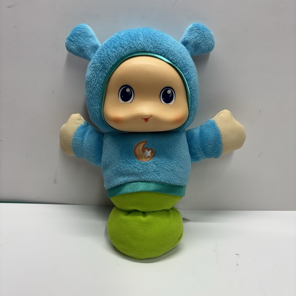 Hasbro Playskool Lullaby Glo Worm Blue Lights Up and Plays Music Plush